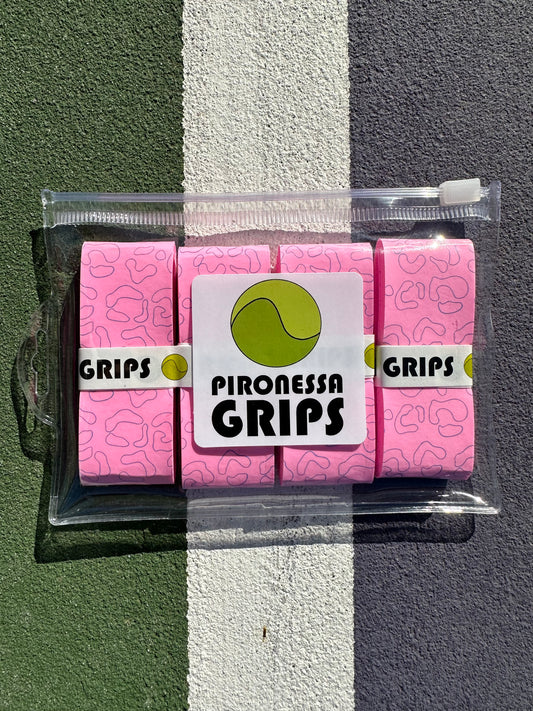 4 Pink Pironessa Tacky Tennis Grips