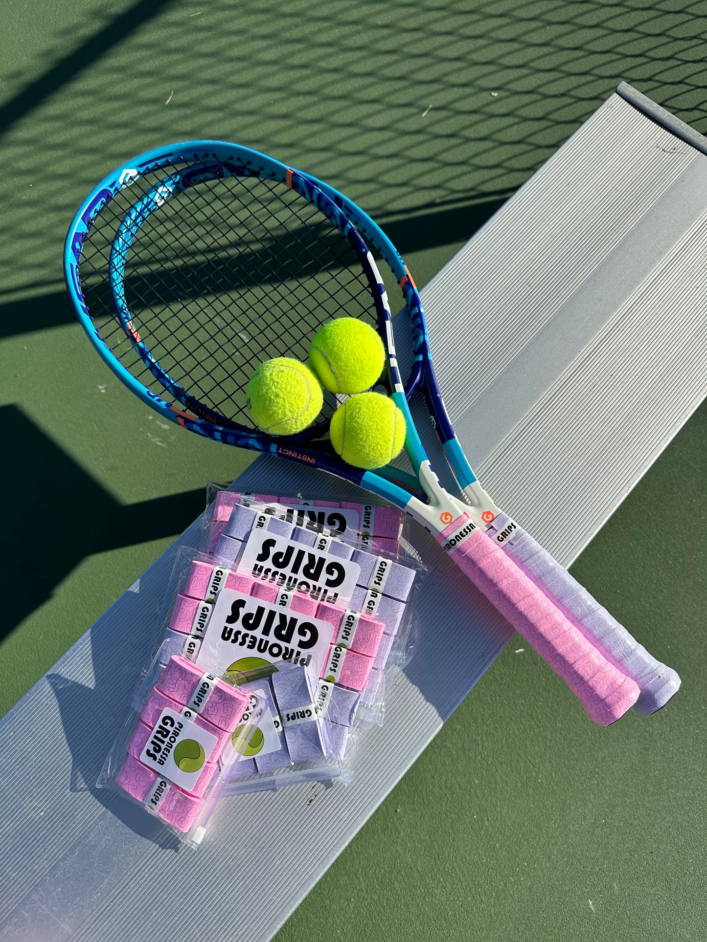 4 Pink Pironessa Tacky Tennis Grips